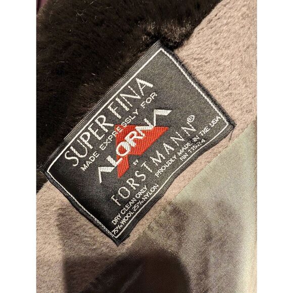 Alorna vintage fur & satin lined wool coat 2x * - Picture 6 of 6